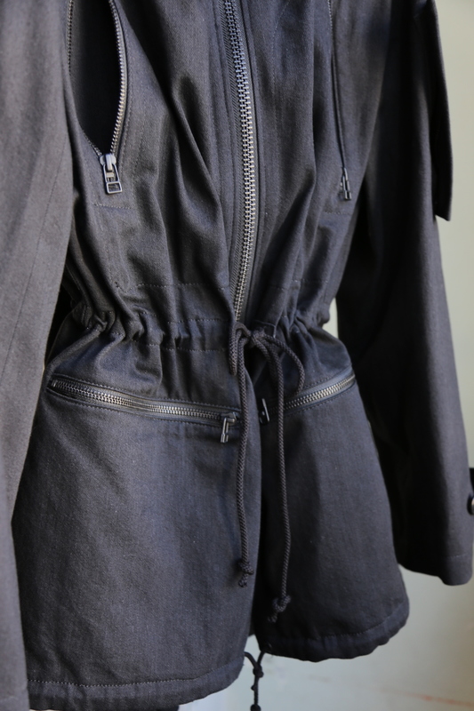 Y's BANG ON! Military hooded-Coat Black denim発売 - 画像4枚目