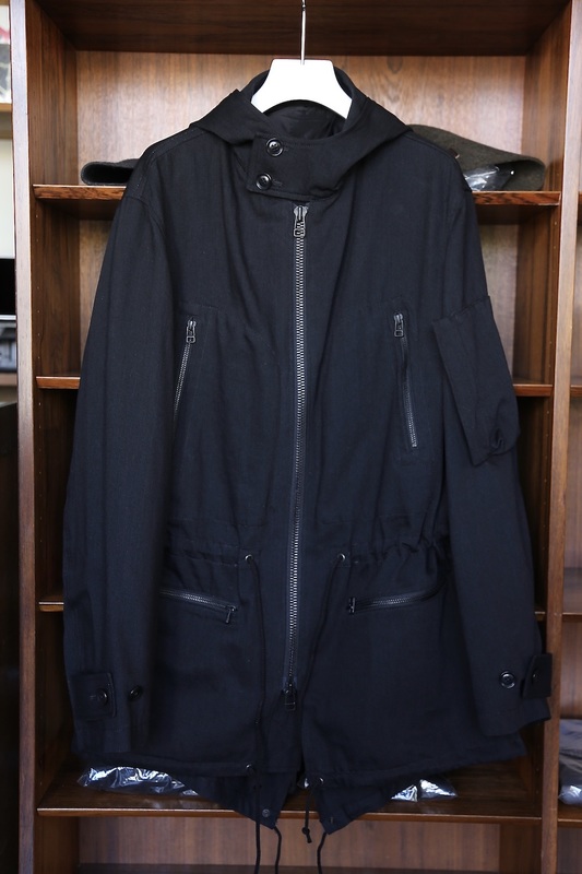 Y's BANG ON! Military hooded-Coat Black denim発売 - 画像3枚目