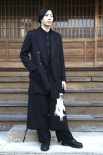 sulvam Gabardine double jacket"BLK"(SM-J02-100) 1