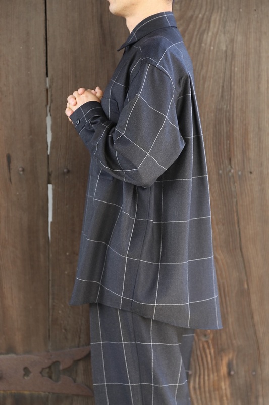 YOKE OVERSIZED BIG POCKET SHIRTS(YK20AW0129SH)NAVY CHECK発売