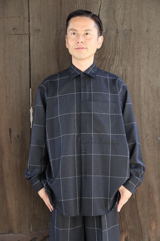 YOKE OVERSIZED BIG POCKET SHIRTS(YK20AW0129SH)NAVY CHECK発売 - 画像2枚目