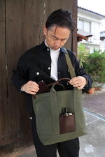 Hender Scheme campus bag small(mj-rb-cba)khaki green発売