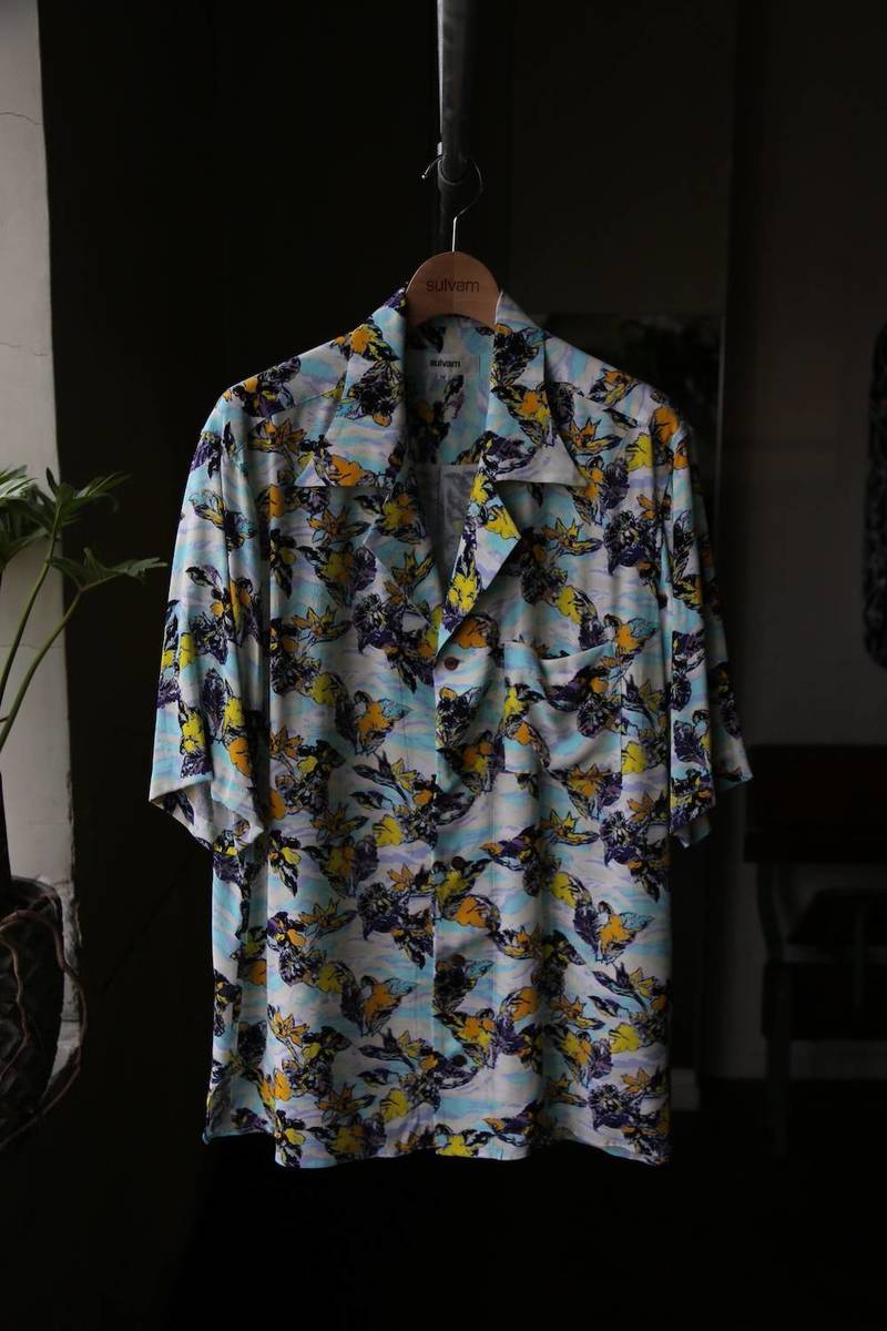 sulvam サルバムShort sleeve ALOHA shirt(SN-B07-020)SAX 発売 - 画像1枚目