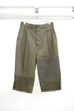 [The Viridi-anne] (ザヴィリディアン) VI-3569-04 FRAGMENT CROPPED TROUSERS (DARK OLIVE) 1
