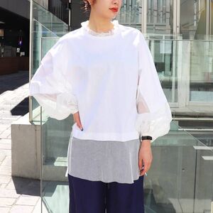 PONTI / PT COTTON TULLE COMBINATION TOP