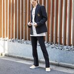 ERNEST W. BAKER FLARE TROUSERS フレア スラックス JKPT STORE / FLARE TROUSERS BLACK & WHITE CHECK_