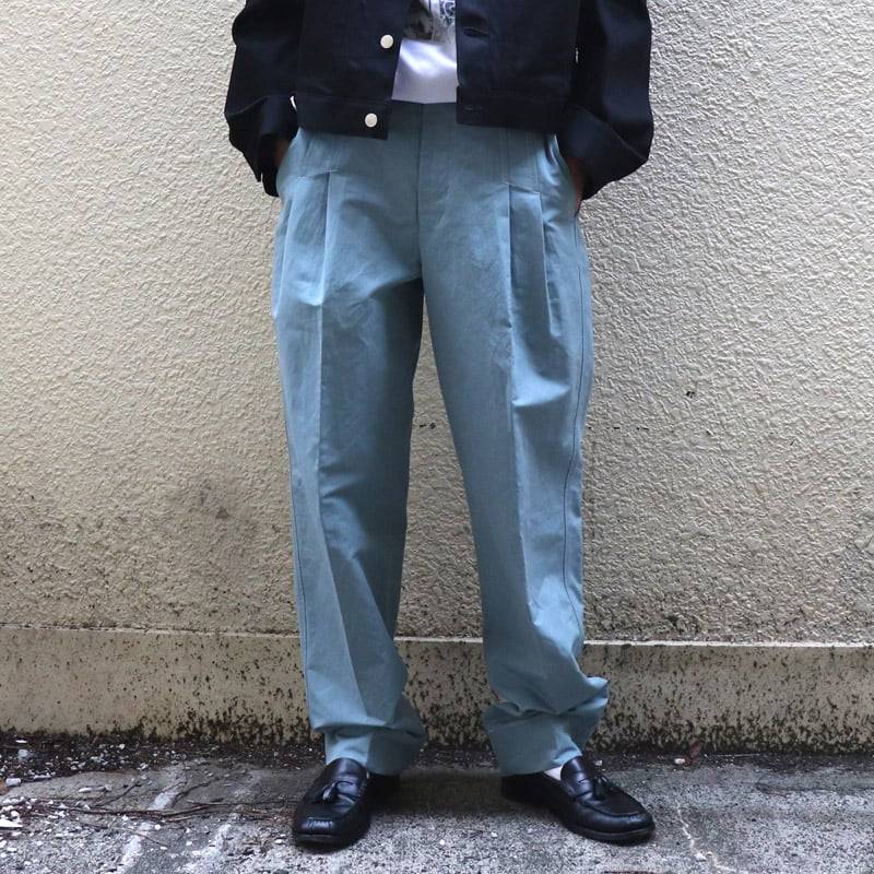 beautiful people / bp millitary weather two tuck pants - 画像1枚目