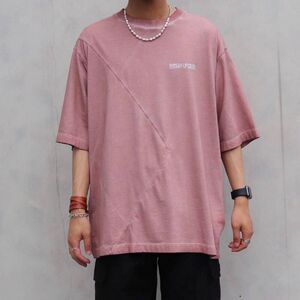 MARCELO BURLON LOGO ODYED RHOMBUS OVER TEE