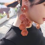 FUMIE TANAKA / FT leather Flower earring 1