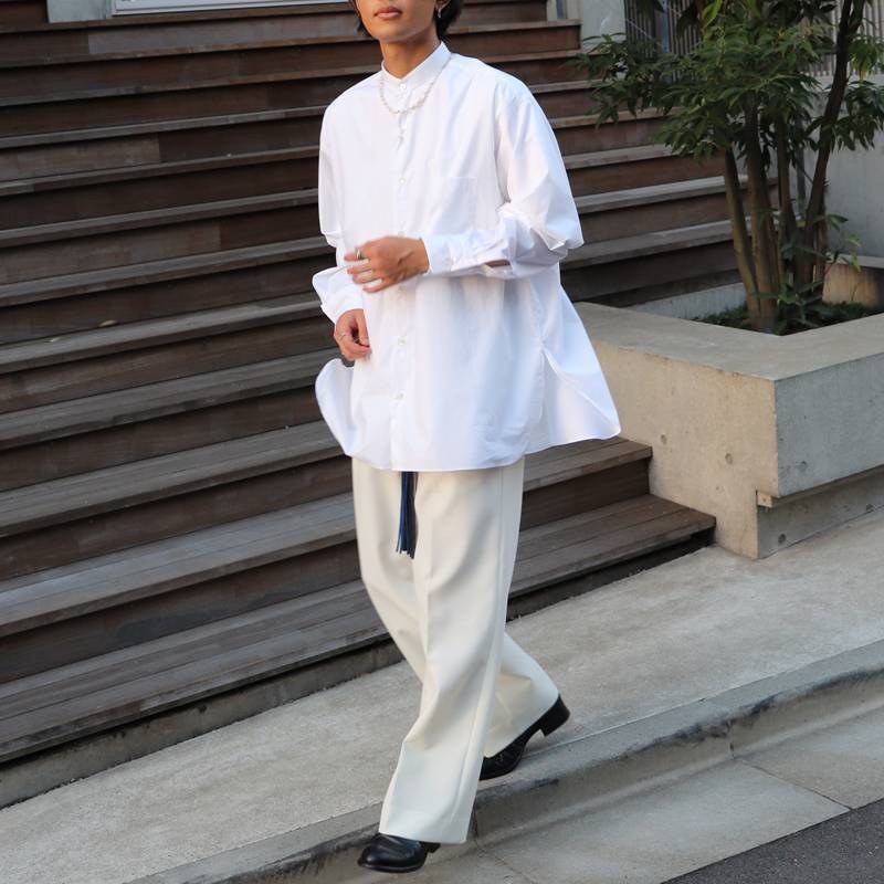 MARKAWARE / MA COMFORT FIT BAND COLLAR SHIRT 4