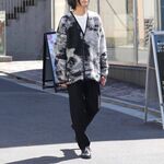 beautiful people / mohair earth jacquard cardigan 1