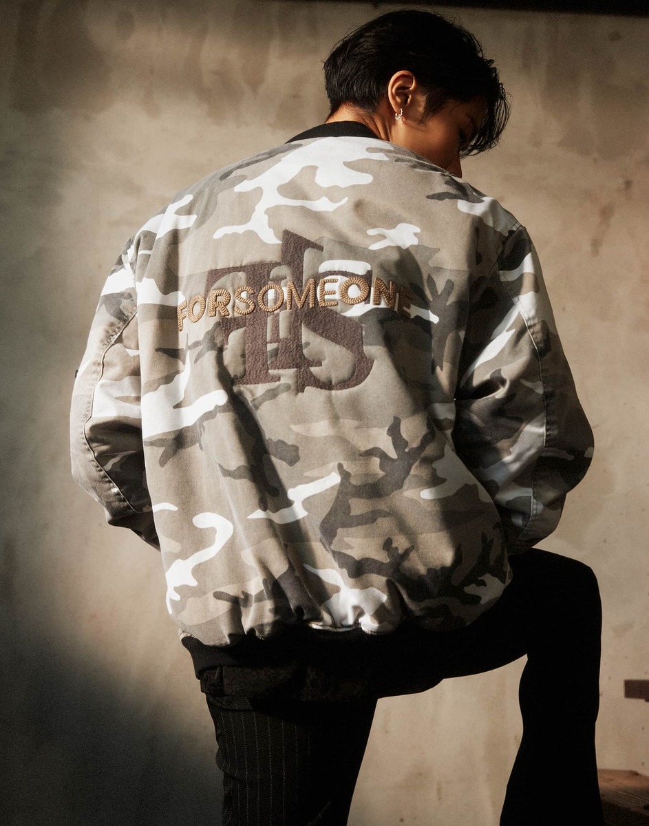 FORSOMEONE × FOSTEX GARMENTS BOMBER CAMO 1