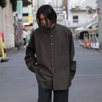 MARKAWARE / MA COMFORT FIT BAND COLLAR SHIRT 1
