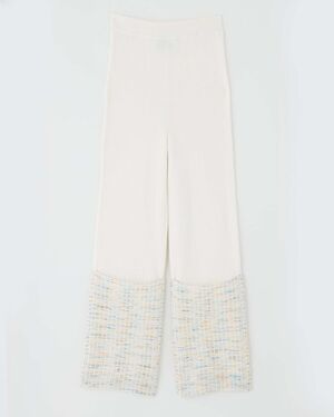 TAN / TAN PAINTED YARN CUFF RIB PANTS - 画像3枚目