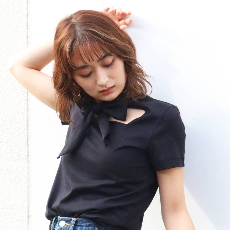 soduk ribbon t-shirt black