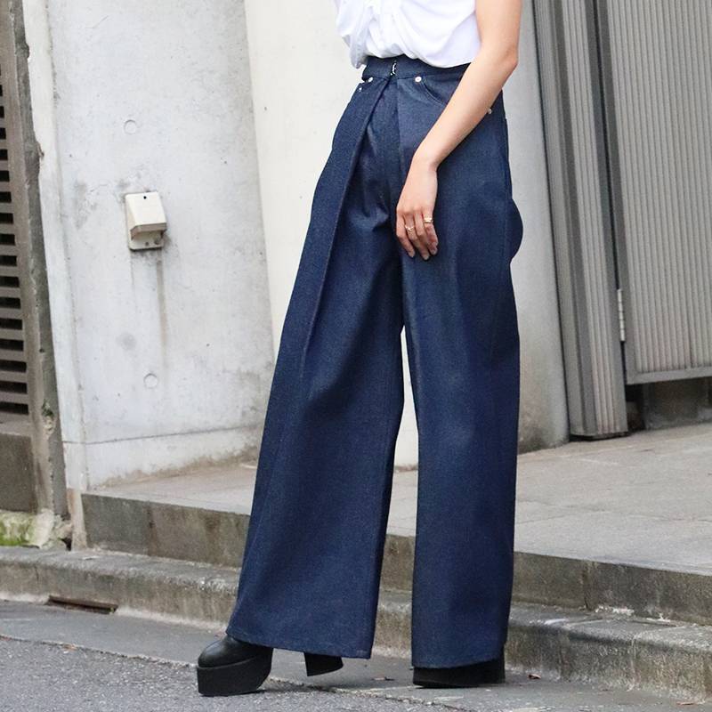 JOHN LAWRENCE SULLIVAN / RIGID DENIM WIDE PANTS（short） - 画像1枚目