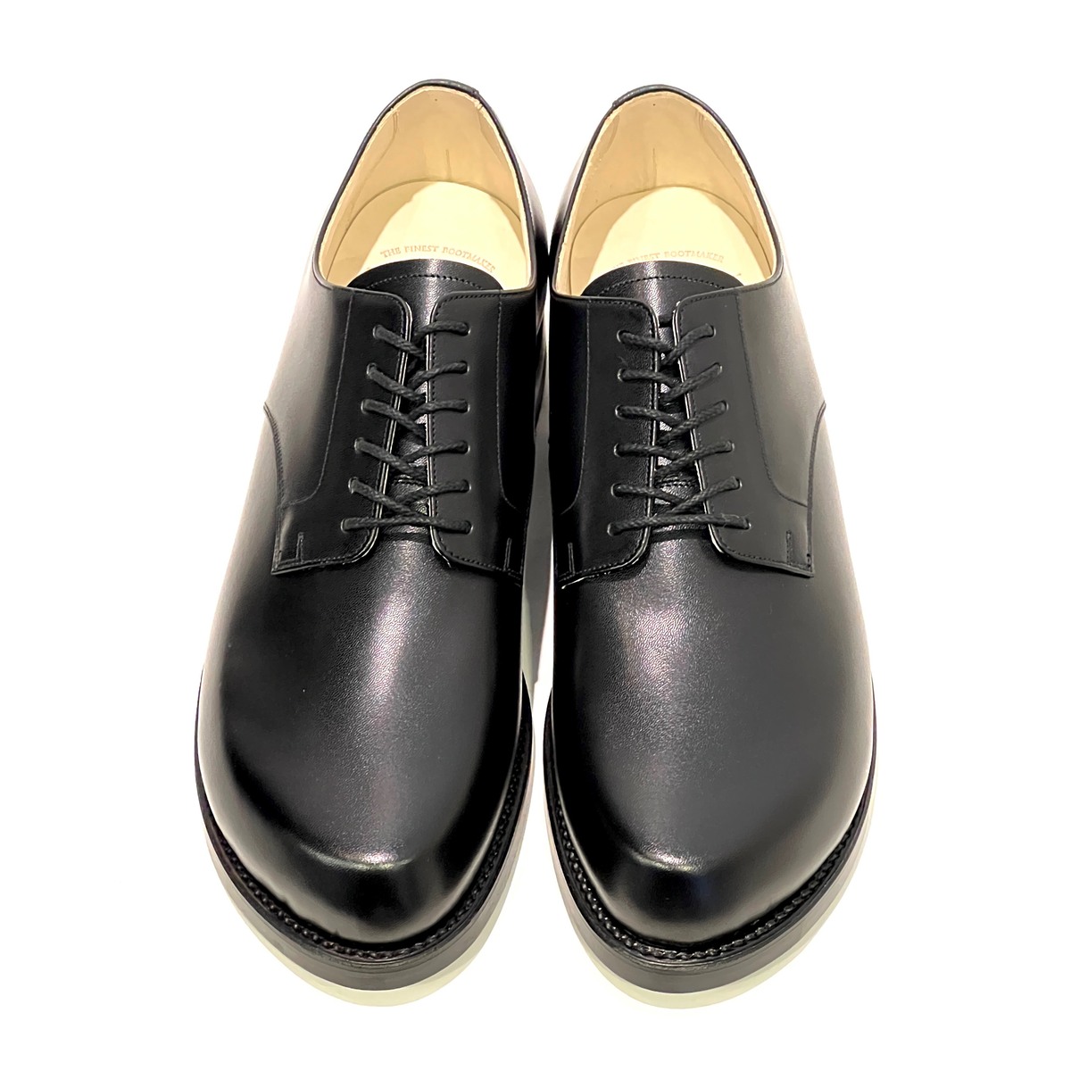 foot the coacher Oblique Derby-leather sole - 画像3枚目