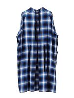 TAKAHIROMIYASHITATheSoloist medical gown shirt -blue ombre check 3