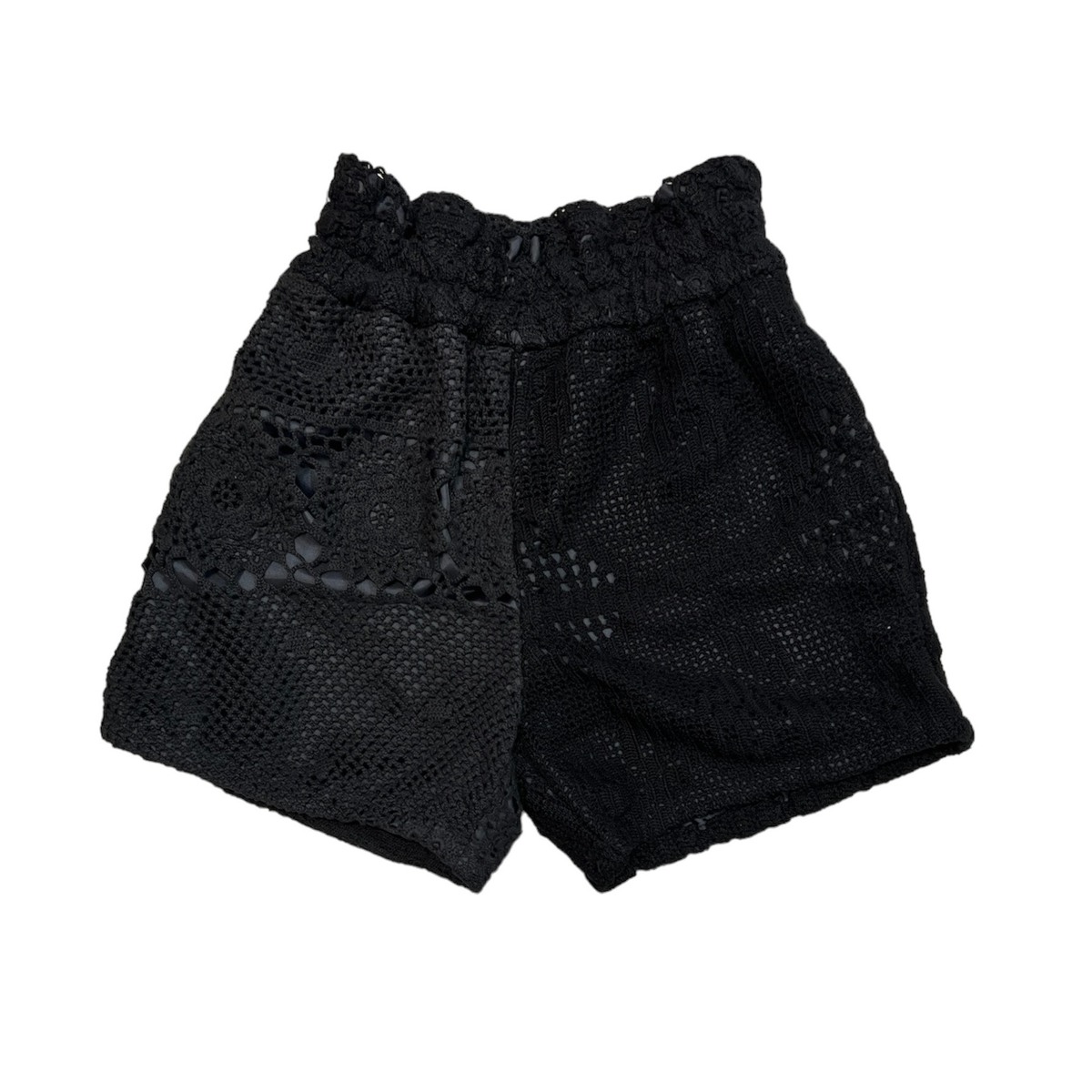 77 circa circa make antique lace patchwork shorts -black 1
