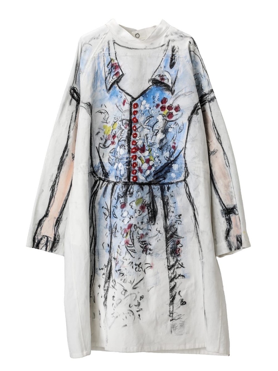 TAKAHIROMIYASHITATheSoloist medical gown shirt -trompe-l'oeil paint type 1 1