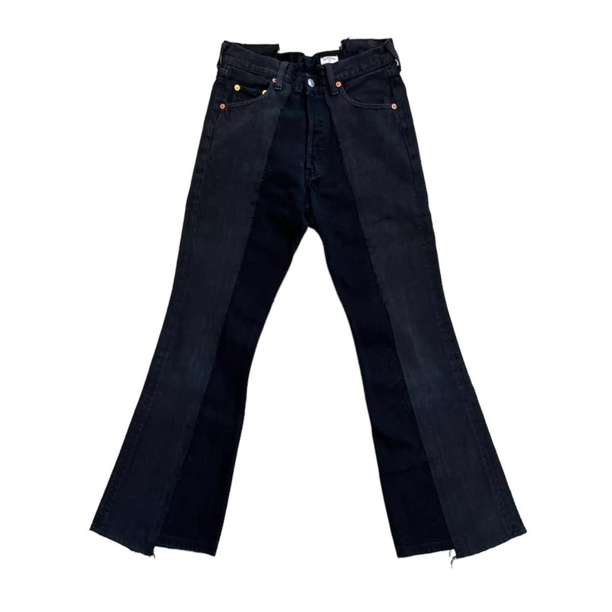 OLDPARK W pocket flare jeans black -S 1