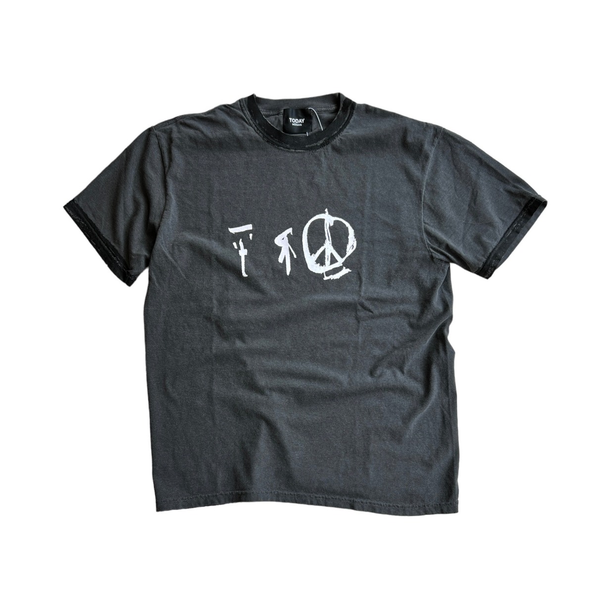 TODAY edition peace mark #02 SS Tee - 画像1枚目