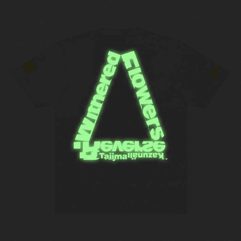 TAGS WKGPTY × Tajima Kazunali WITHERED FLOWERS REVERSE Nine pieces Effect Tee -green - 画像3枚目