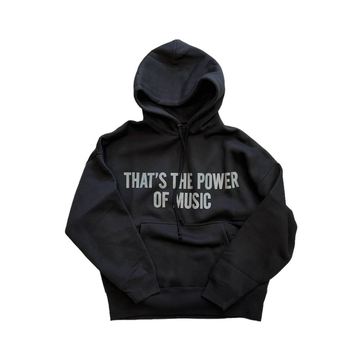 DRESSSEN Hooded Sweat Shirt "THAT`S THE POWER OF MUSIC" -black