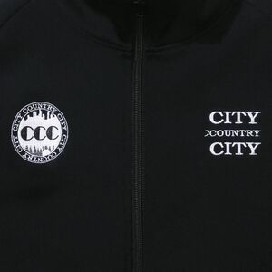 CITY COUNTRY CITY Embroidered Logo Track Jacket-black - 画像3枚目