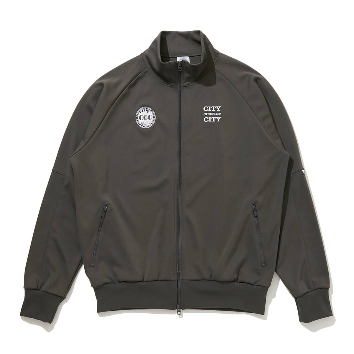 CITY COUNTRY CITY Embroidered Logo Track Jacket-c gray 1