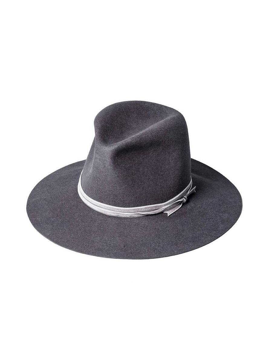 TAKAHIROMIYASHITATheSoloist nobled hat / vervet ribbon - gray 1