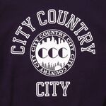 CITY COUNTRY CITY cotton Sweat Shirt College Logo -purple 3