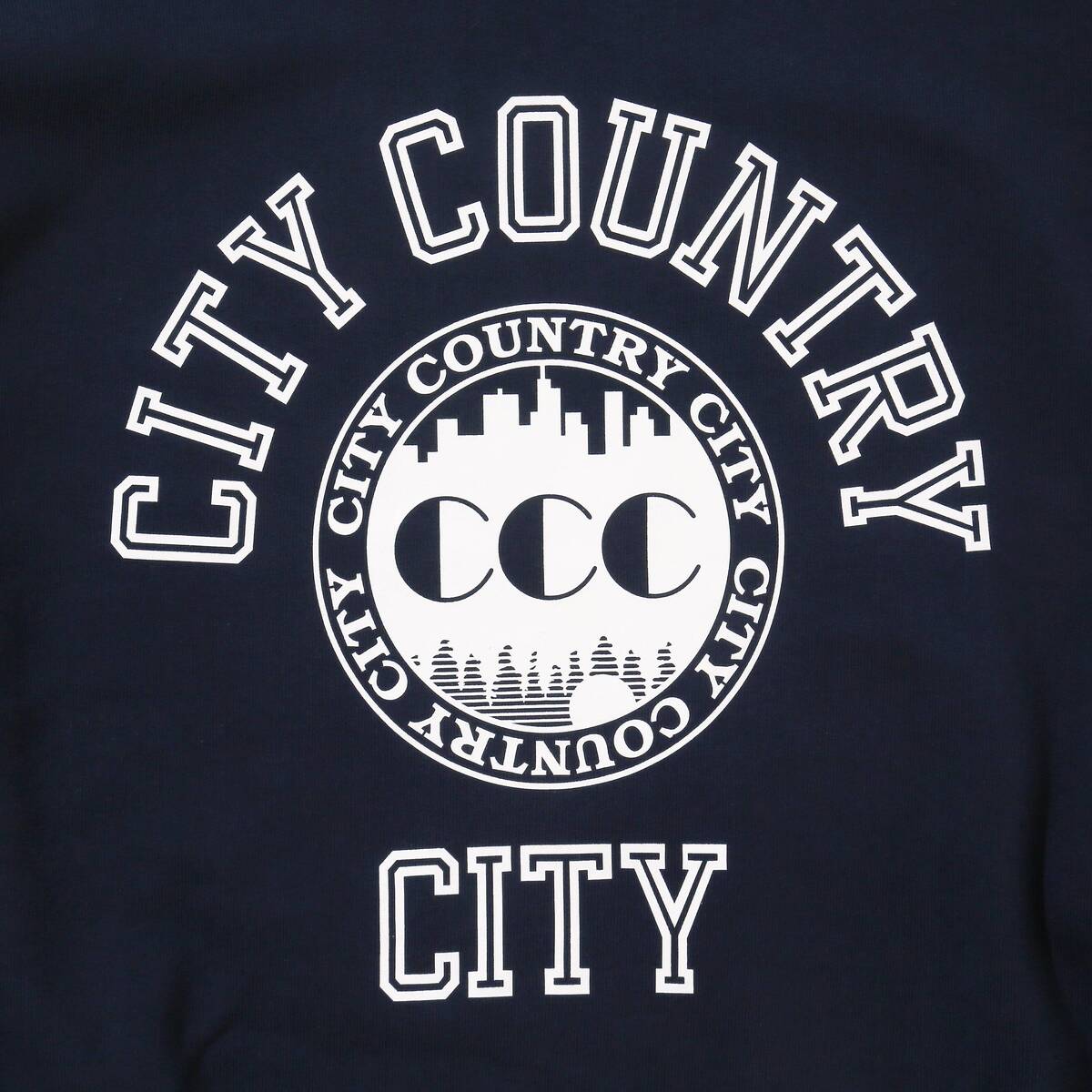 CITY COUNTRY CITY cotton Sweat Shirt College Logo -navy 3