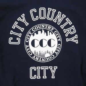 CITY COUNTRY CITY cotton Sweat Shirt College Logo -navy - 画像3枚目