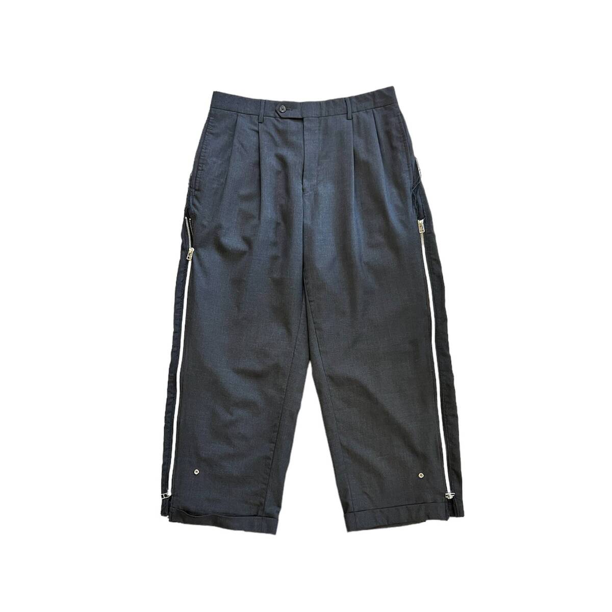 OLDPARK zip baggy pants slacks -S 1