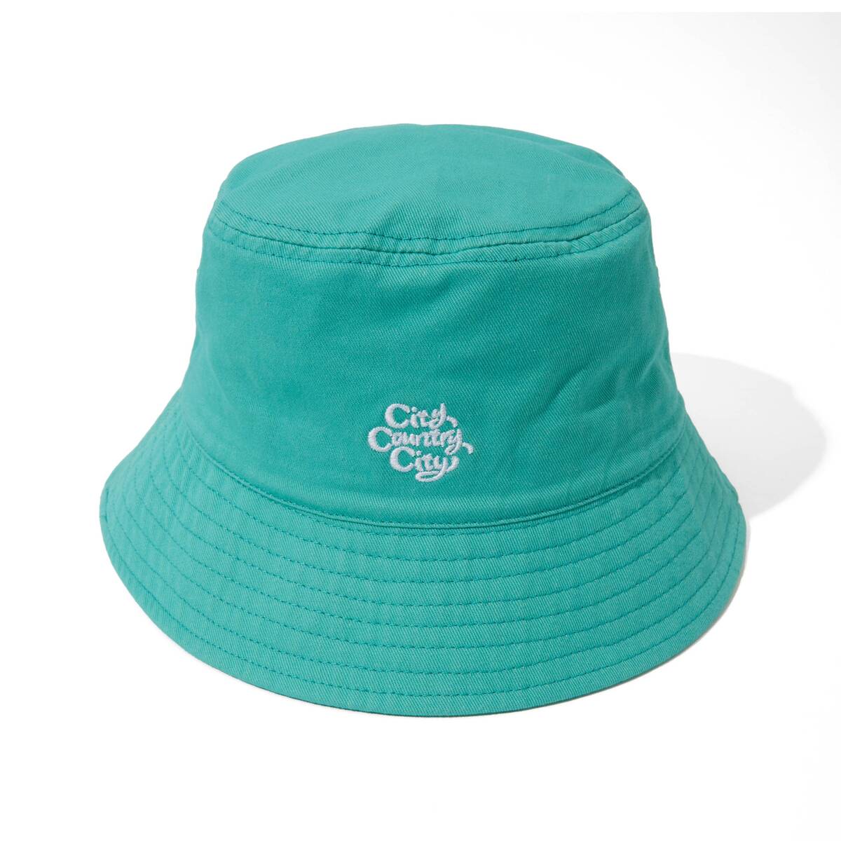 CITY COUNTRY CITY Embroidered Logo Washed Cotton Hat -blue green - 画像2枚目