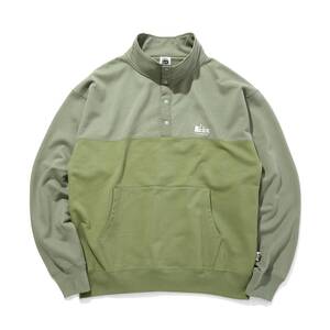 CITY COUNTRY CITY half button cotton sweat shirts -od - 画像1枚目