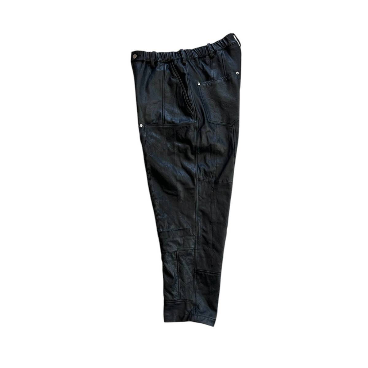 OLDPARK double knee leather pants -M - 画像5枚目
