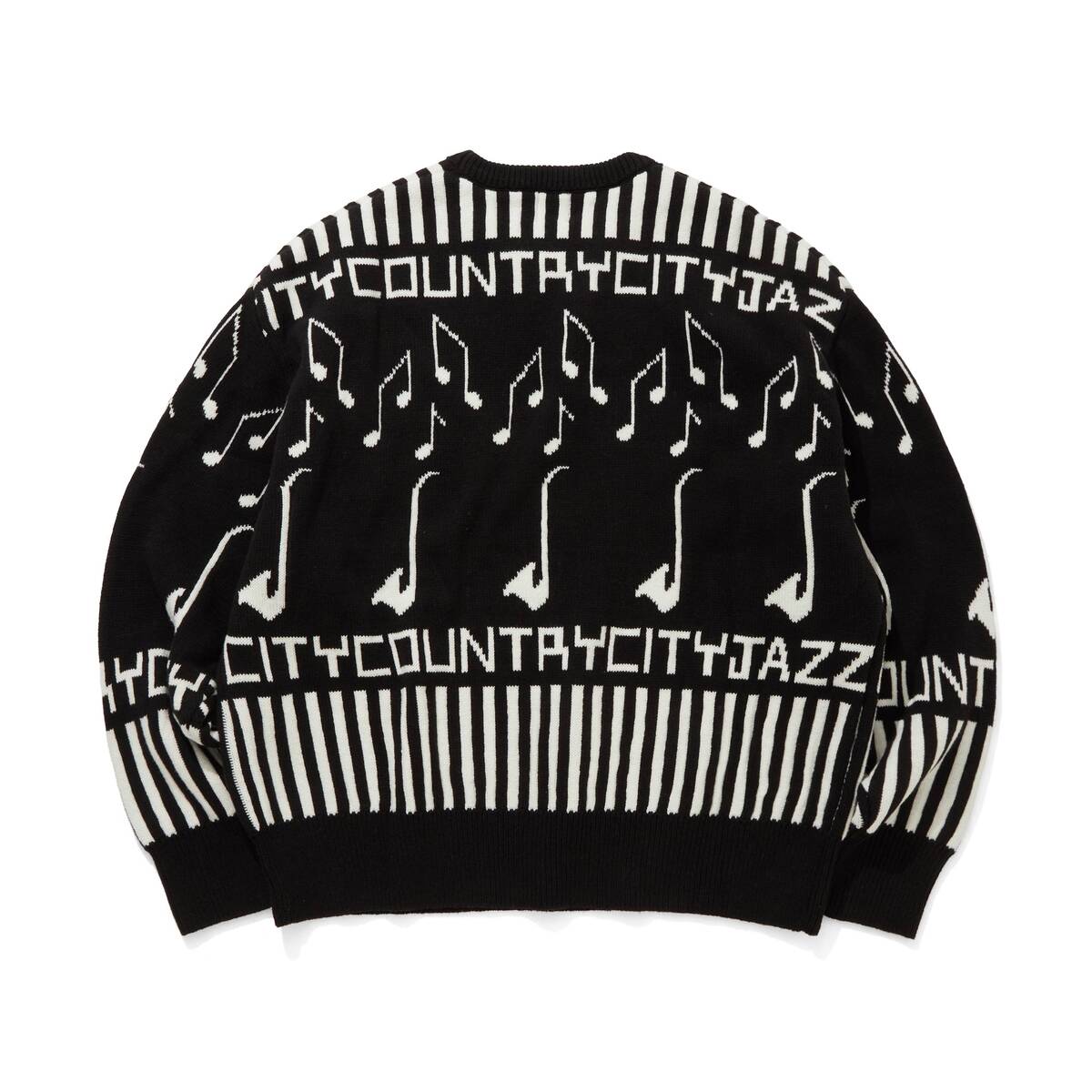CITY COUNTRY CITY knit sweater CITY COUNTRY JAZZ -black - 画像2枚目