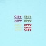 CITY COUNTRY CITY embroidered logo cotton L/S T-shirts cccc -blue 2