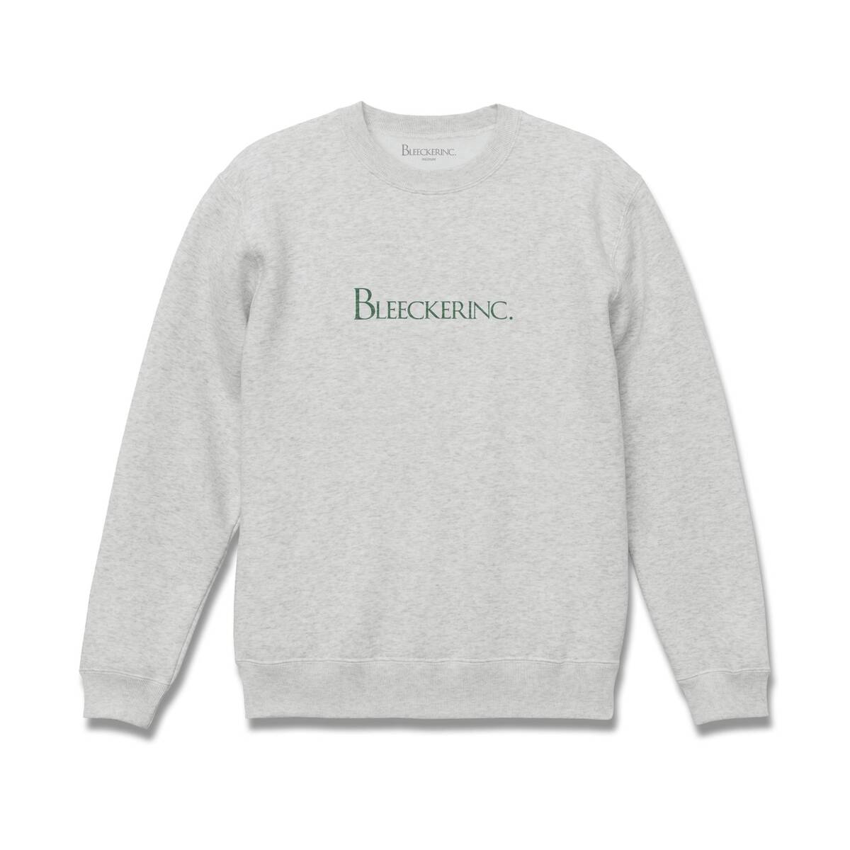 BLEECKER INC. Front Logo Crewneck Sweat -ash 1