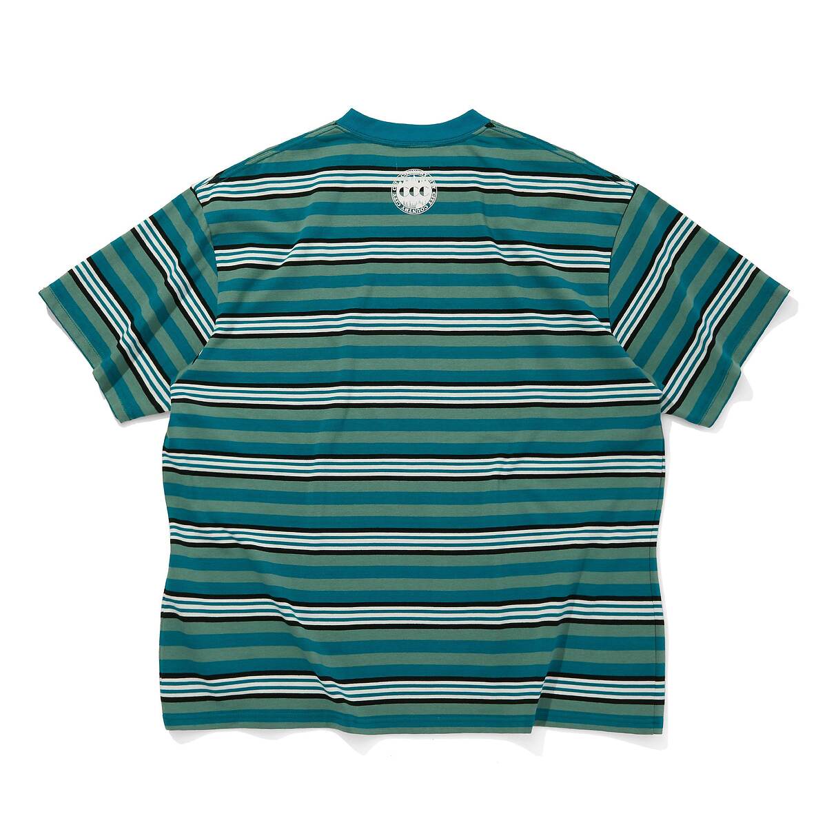 CITY COUNTRY CITY Embroidered Logo Multi Border T-shirts green - 画像2枚目