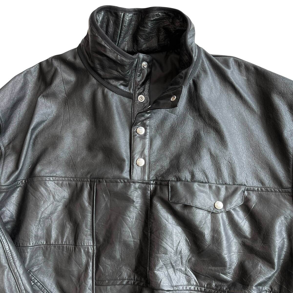 OLDPARK snap pullover leather jacket - 画像2枚目