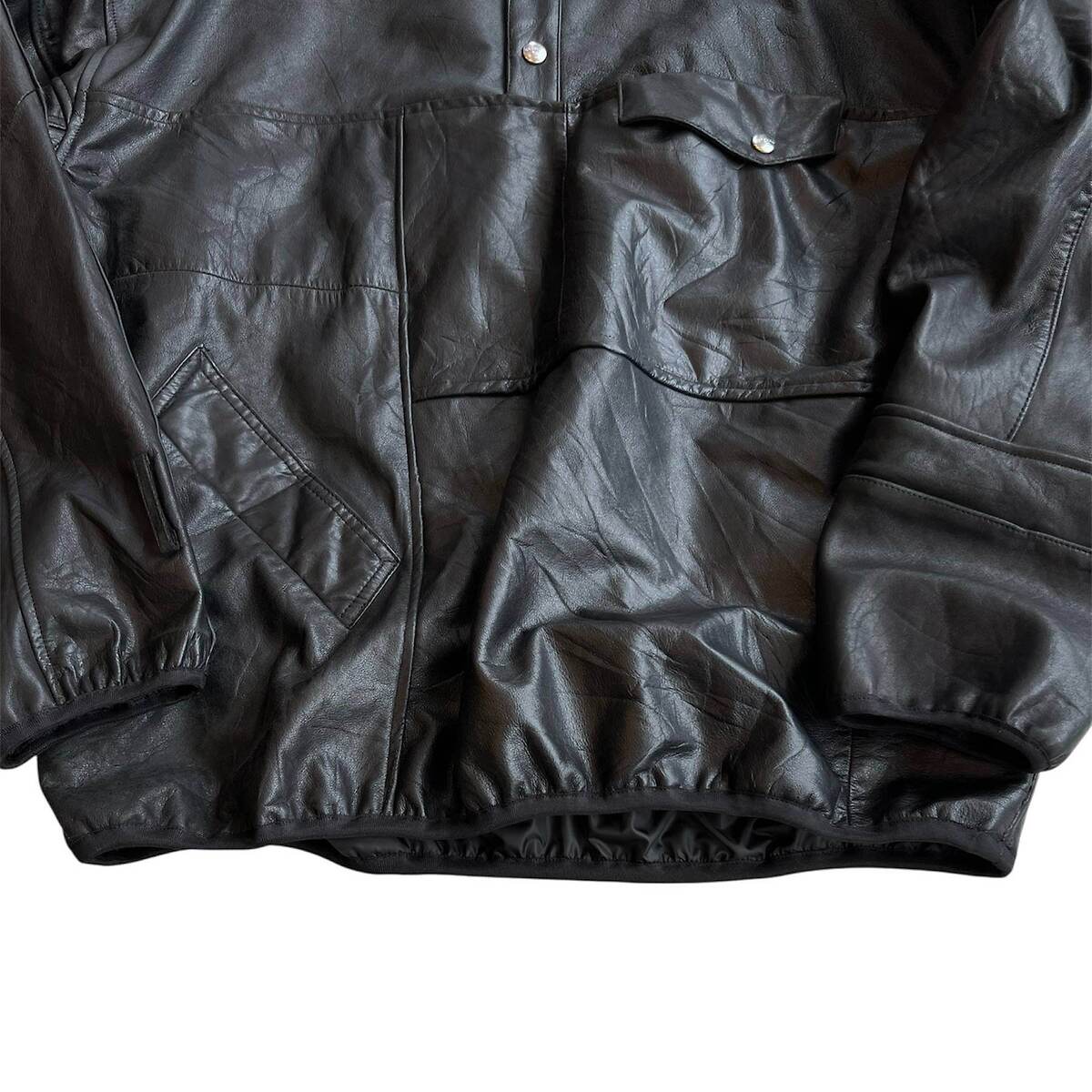 OLDPARK snap pullover leather jacket - 画像3枚目