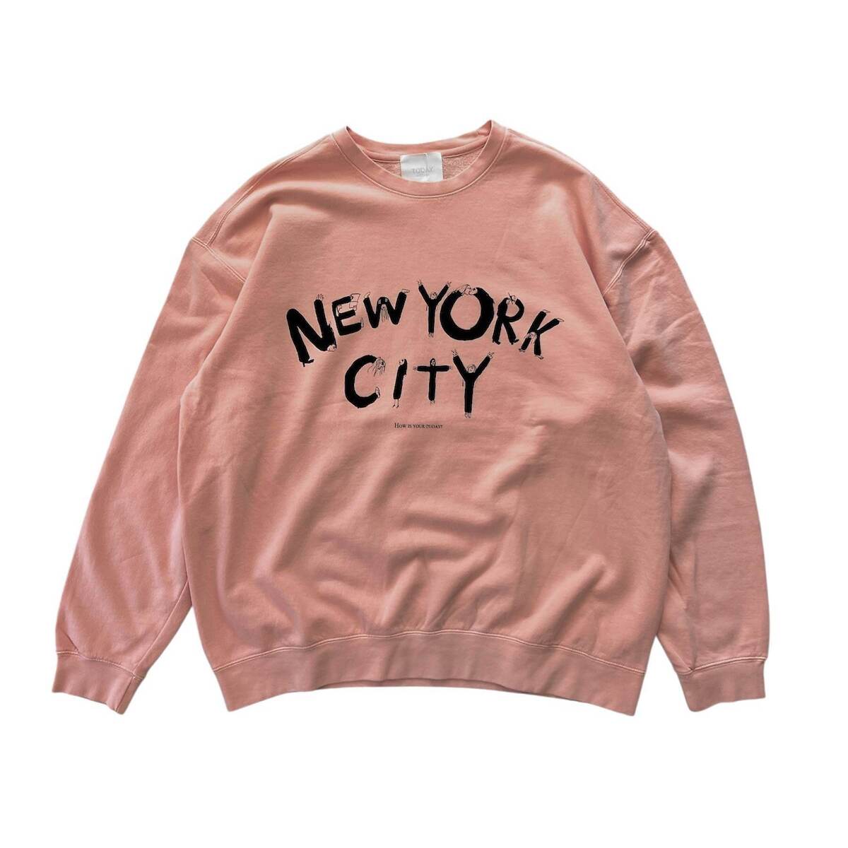 TODAY edition "NYC" crewneck sweat -pink 1