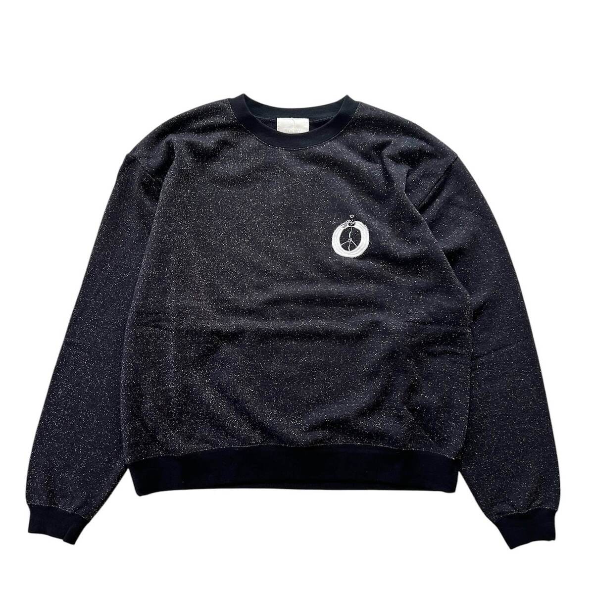 TODAY edition "PEACE" #01 Glitter crewneck sweat 1