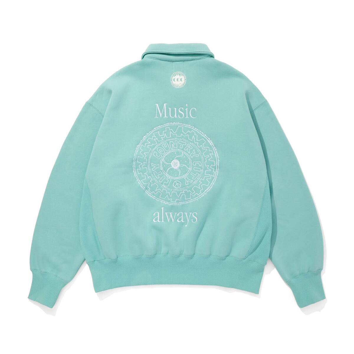 CITY COUNTRY CITY Embroidered Logo Half Zip Sweat shirts - 画像3枚目