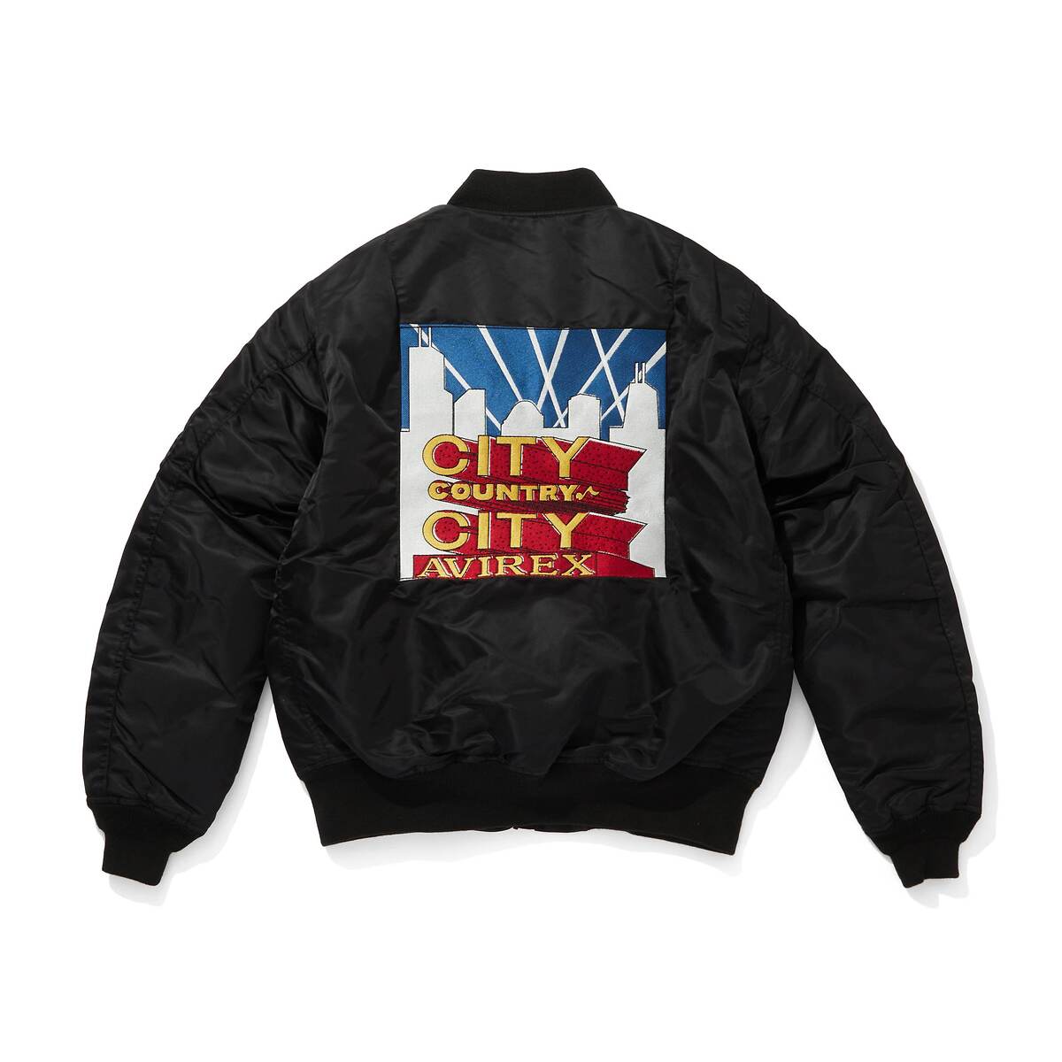 CITY COUNTRY CITY x AVIREX Embroidered Logo MA-1 -black
