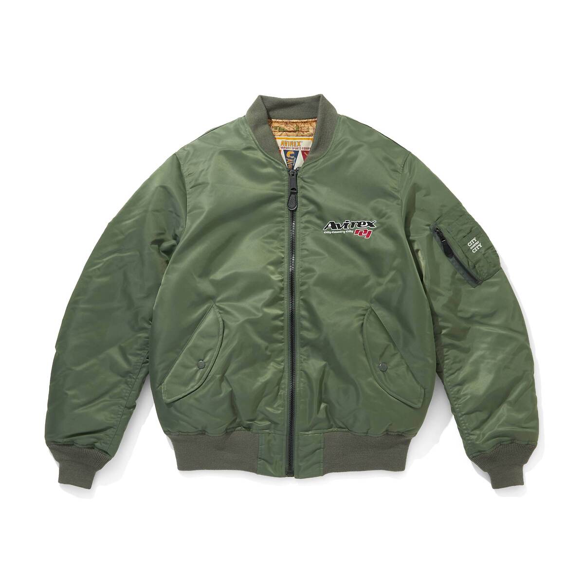 CITY COUNTRY CITY x AVIREX Embroidered Logo MA-1 -od