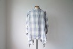 STAND COLLAR PONCHO SHIRTS - Triple gauze glittery check - 1